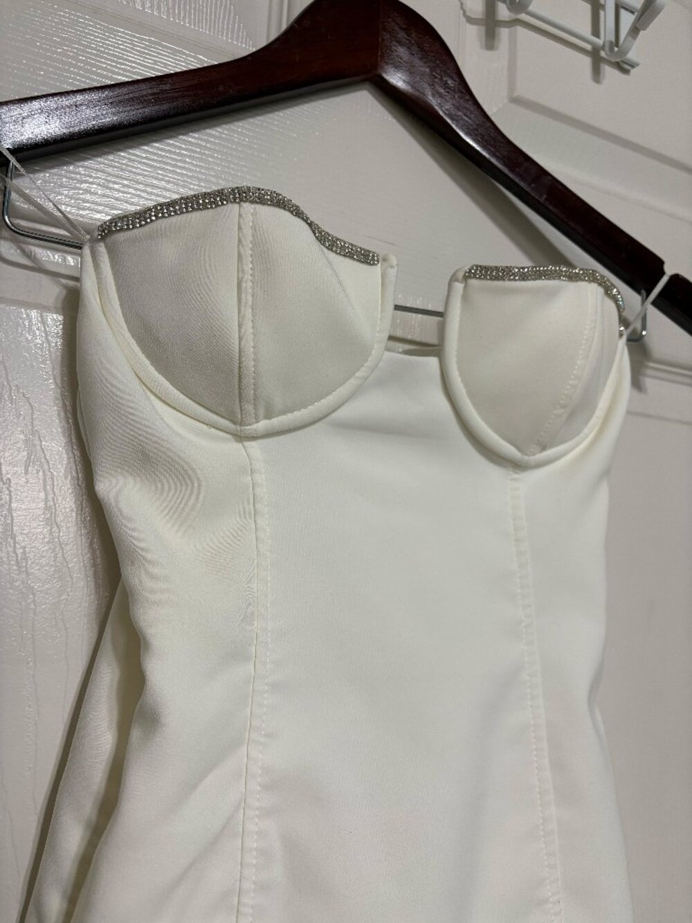White Strapless Mini Dress, Zara Size S